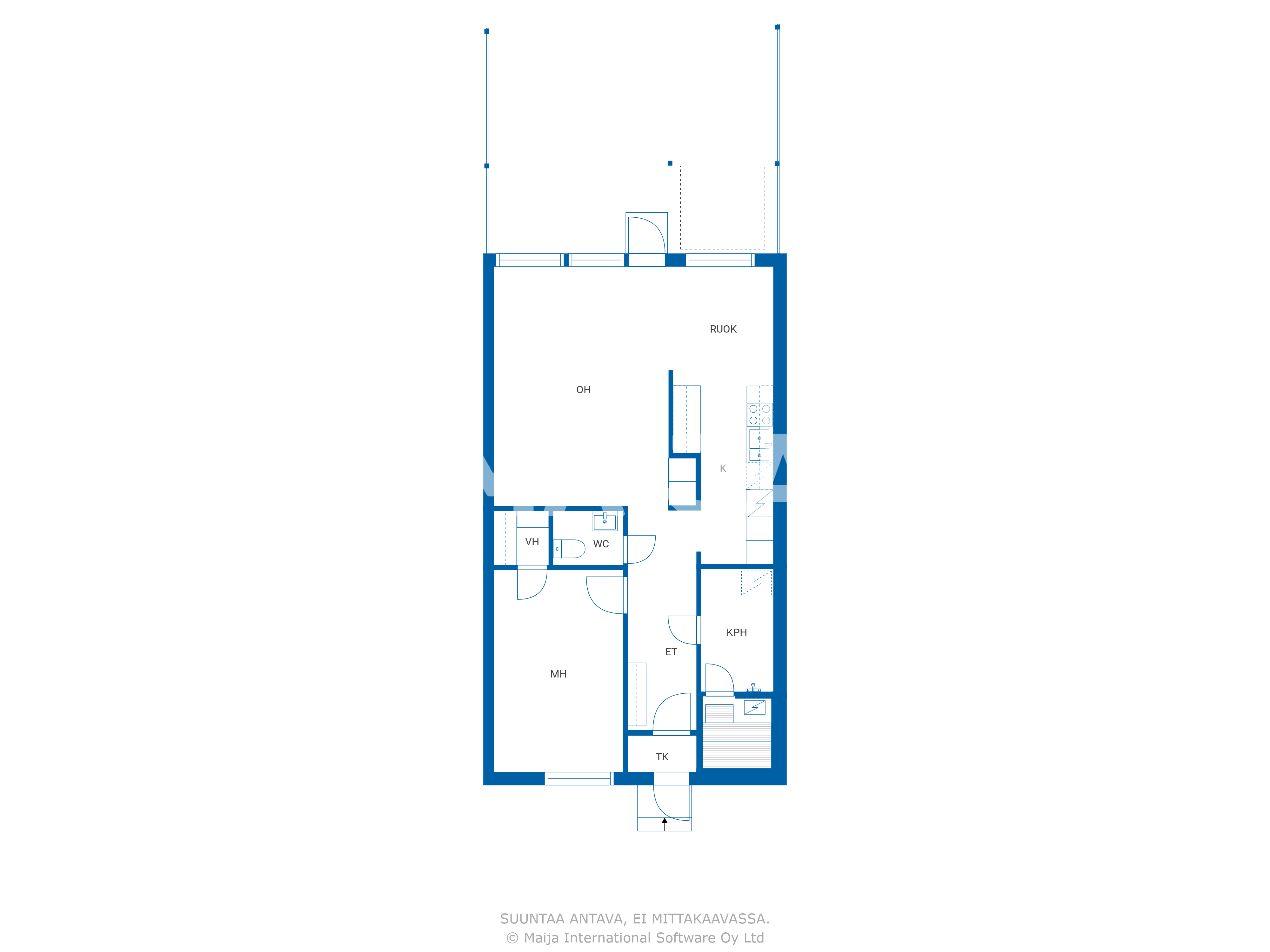 Appartement 2 chambres 68 m² Raahe, Finlande